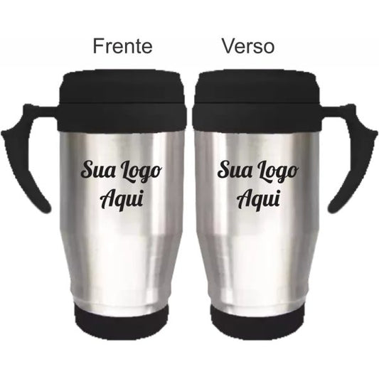 Caneca Termica De Alumínio Café, Chá, Suco, Bebida Personalizada Do Seu Jeito