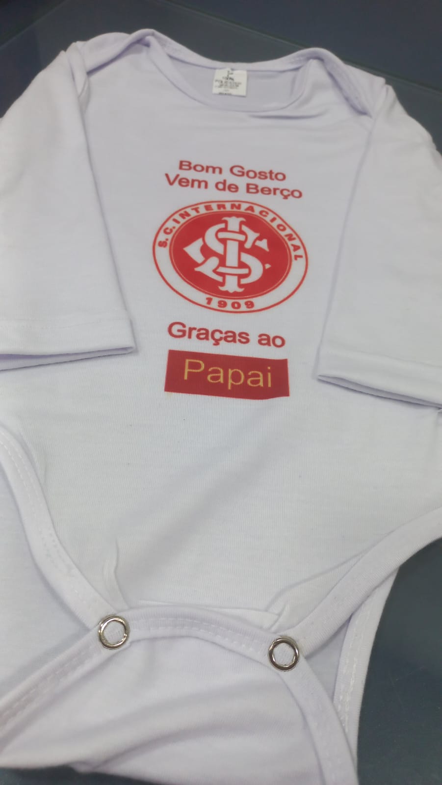 BODY INFANTIL BRANCO 100% MANGA CURTA POLIESTER PERSONALIZAVEL SOLICITAR TAMANHO